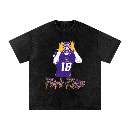Justin Jefferson "Purple Reign" Oversized Vintage Tee