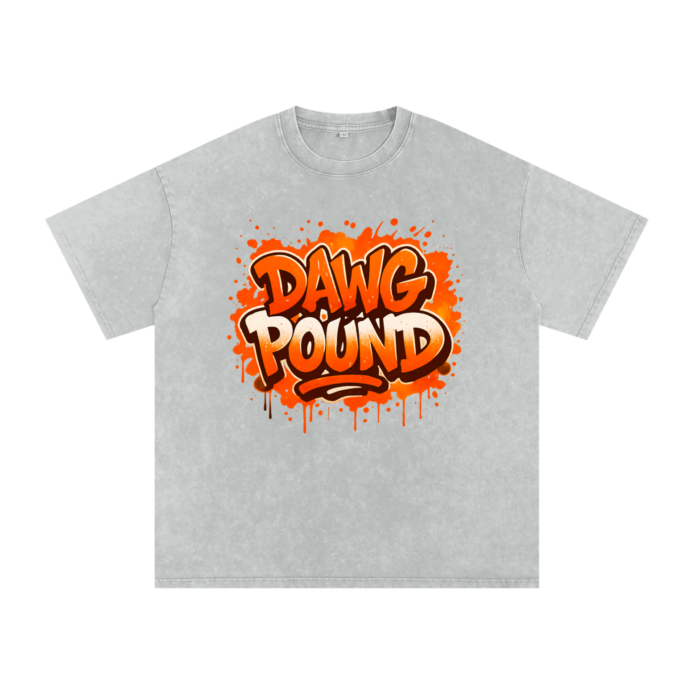 "Dawg Pound" Cleveland Inspired Oversized Vintage Tee