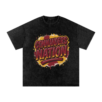 "Commanders Nation" Washington Inspired Oversized Vintage Tee