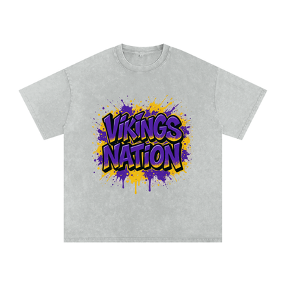 "Vikings Nation" Minnesota Inspired Oversized Vintage Tee