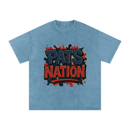 "Pats Nation" New England Inspired Oversized Vintage Tee