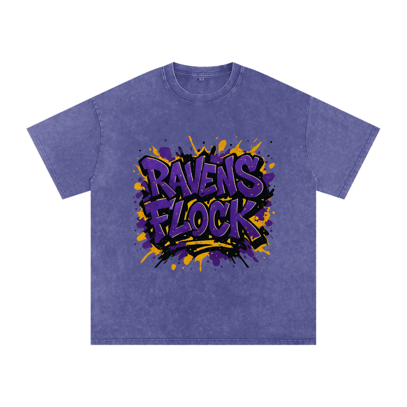 "Ravens Flock" Baltimore Inspired Oversized Vintage Tee
