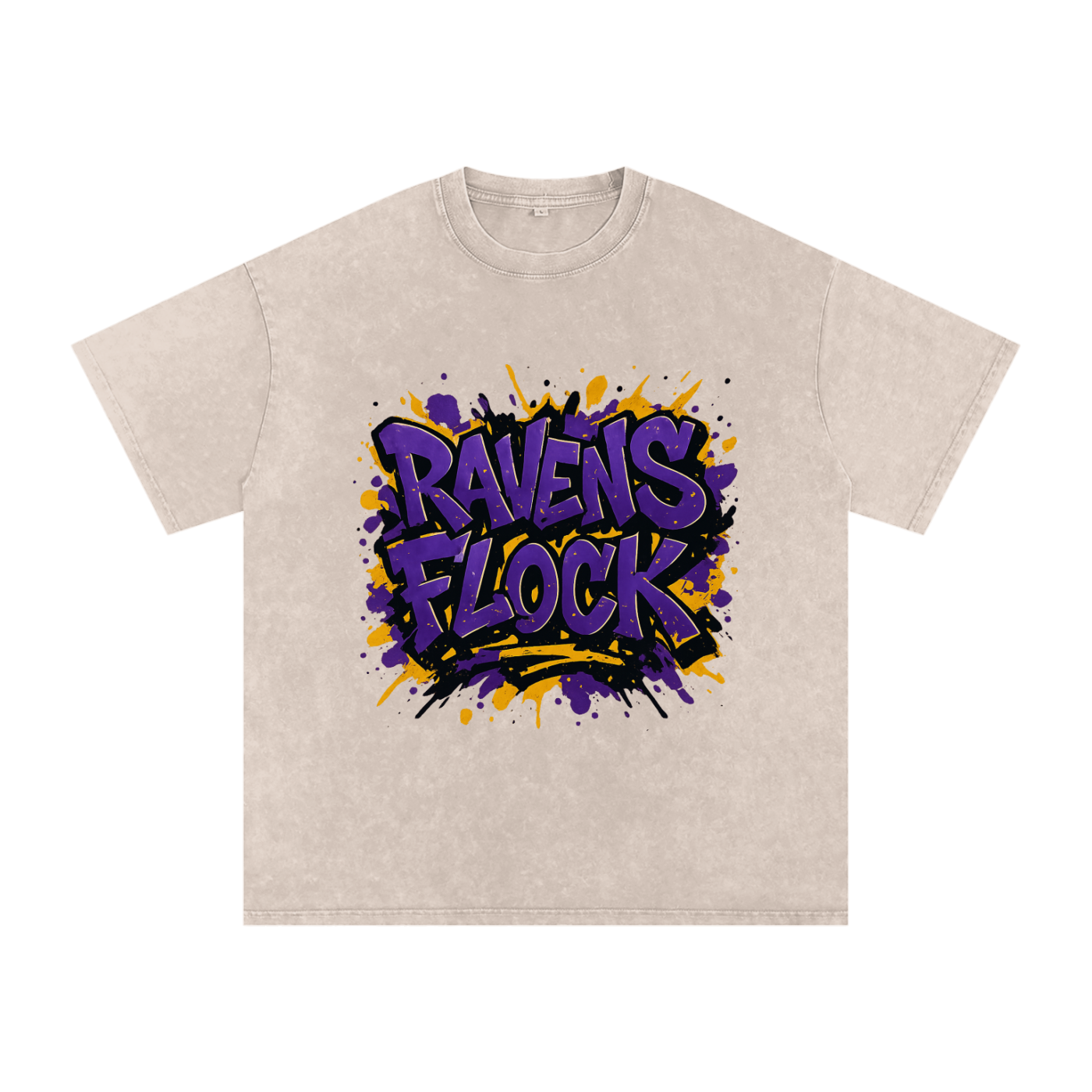 "Ravens Flock" Baltimore Inspired Oversized Vintage Tee