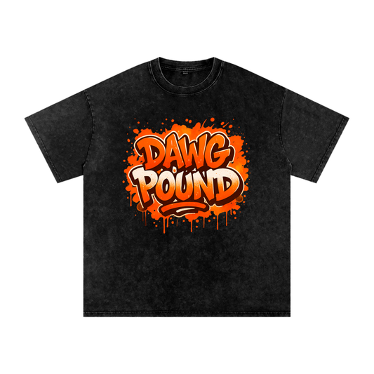 "Dawg Pound" Cleveland Inspired Oversized Vintage Tee