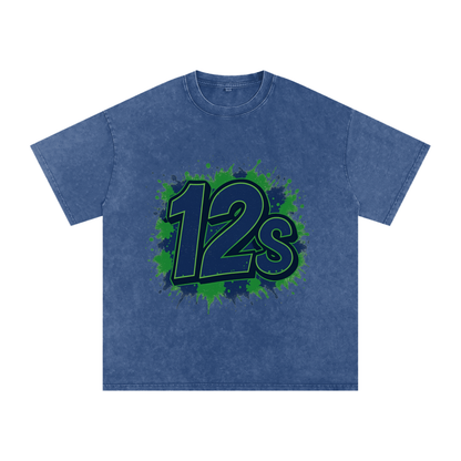 "12s" Seattle Inspired Oversized Vintage Tee